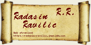 Radašin Ravilić vizit kartica